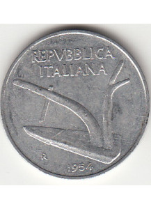 1954 Lire 10 Spiga Circolata Italia